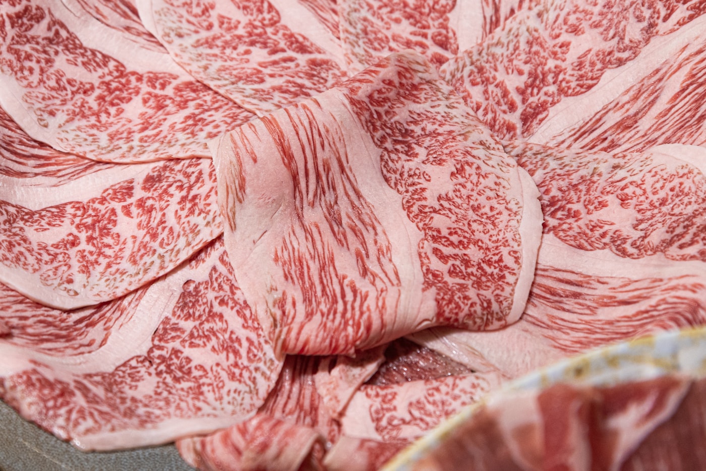 Thinly sliced marbled beef